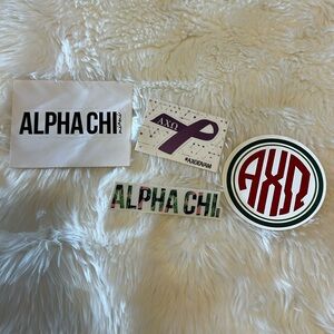 Alpha chi omega stickers for laptop or water bottle